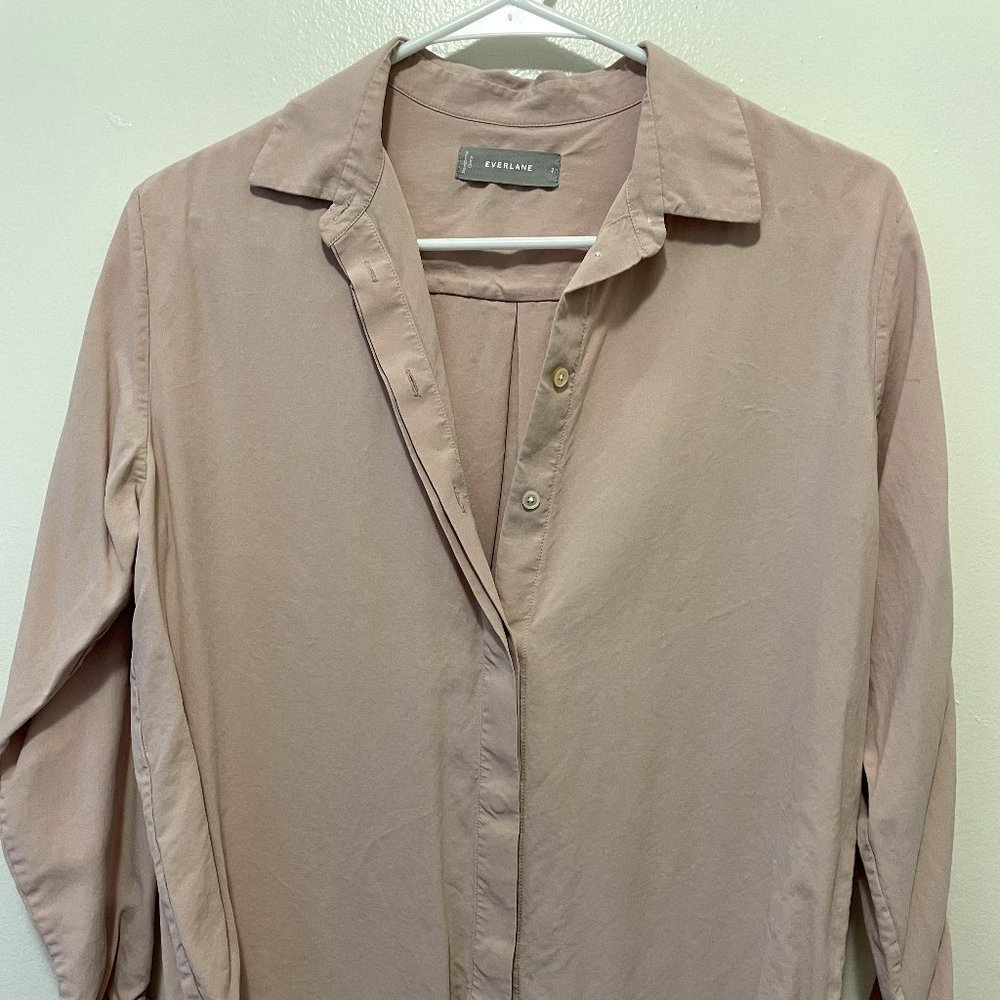 Everlane Blouse/Shirt/Top Pink Silk Small Size 2